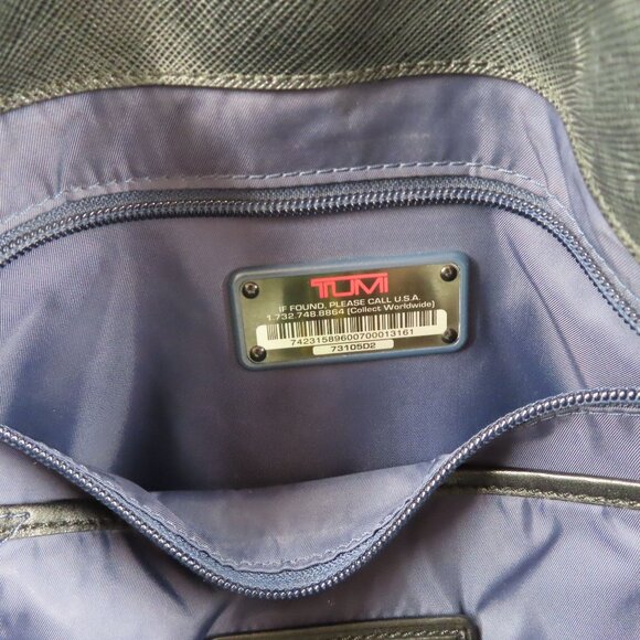 Tumi Villa Turin 73105D2 Black Canvas Work Travel Tote Handbag Purse Bag Commute - Picture 16 of 16